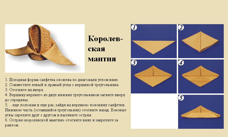 сервировка стола салфетками