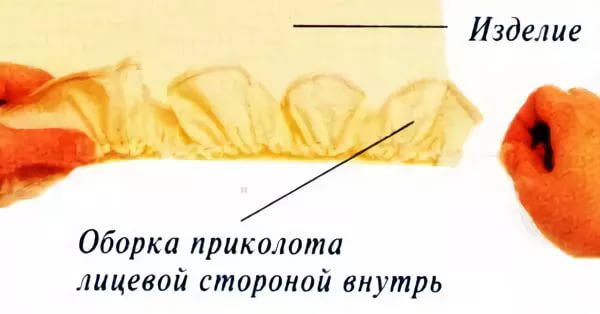 как пришить волан